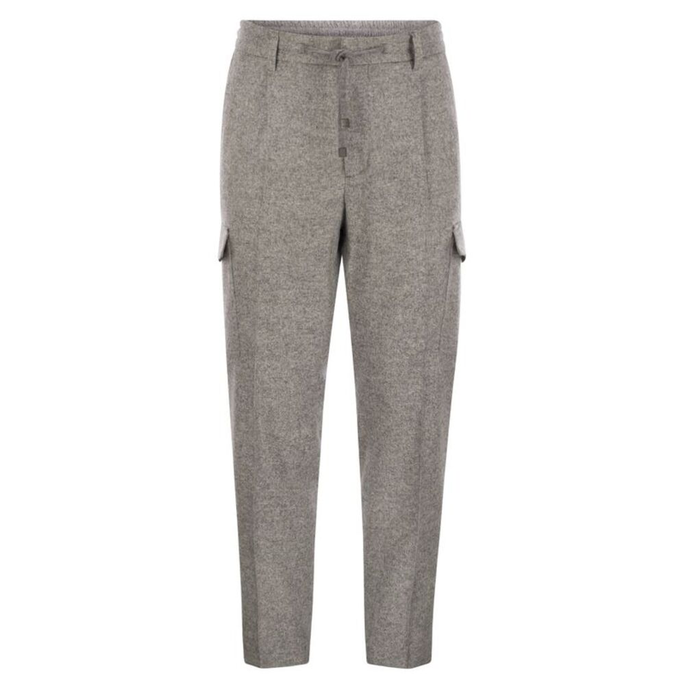Peserico Men Wool, Silk And Cashmere Jogger Trousers